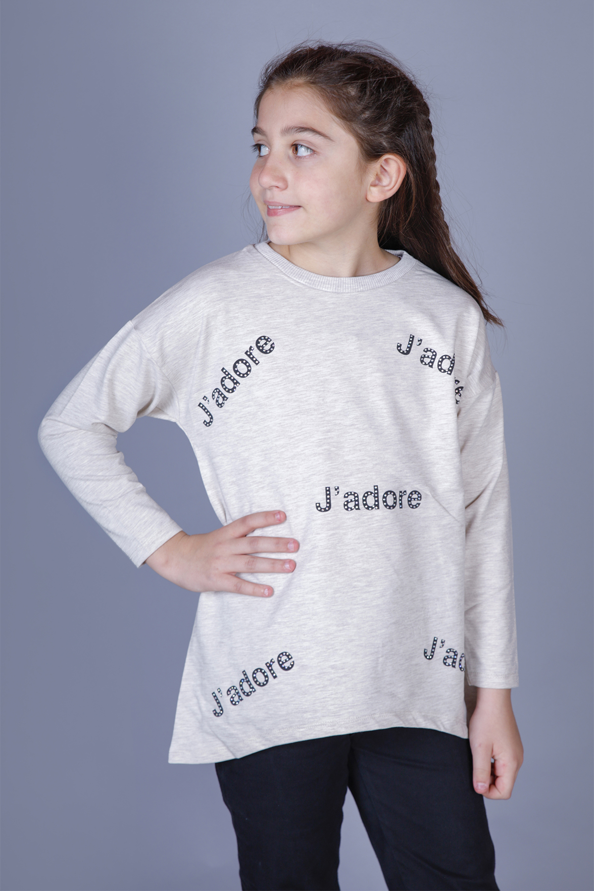 Toontoy Kız Çocuk Komple Desenli Elbise