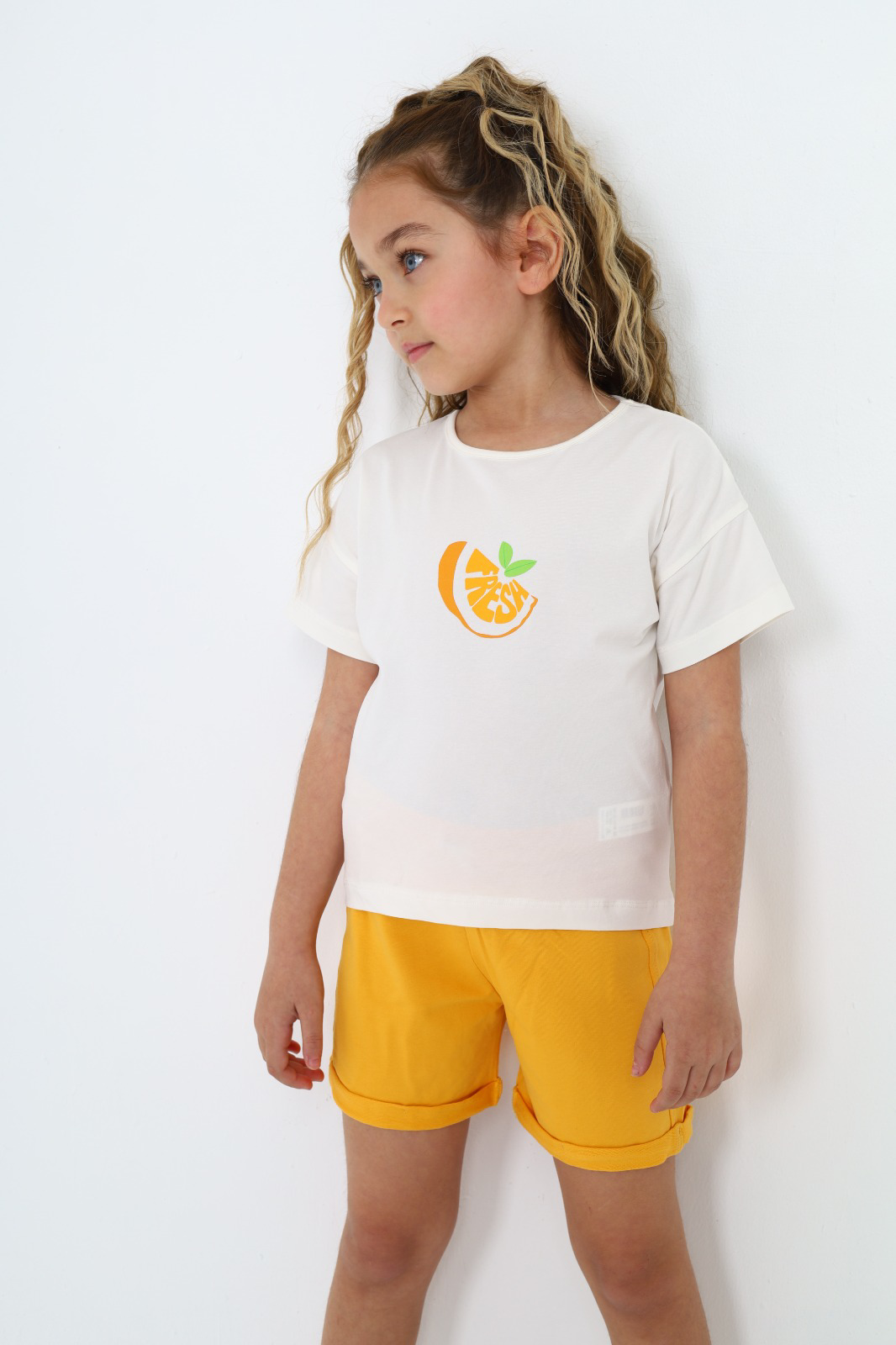 Toontoy Kız Çocuk Fresh Görsel Baskılı Şortlu Takım