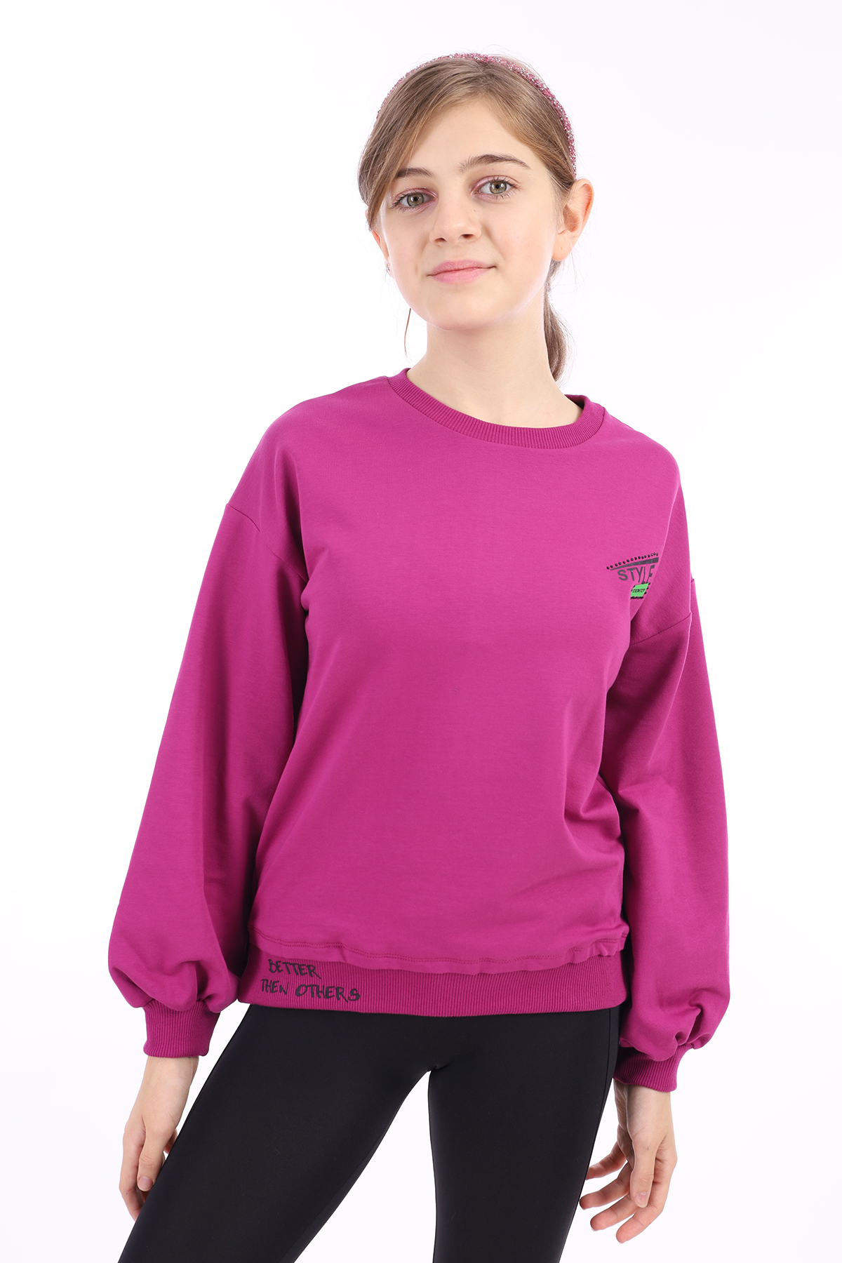 Toontoy Kız Çocuk Baskılı Sweatshirt