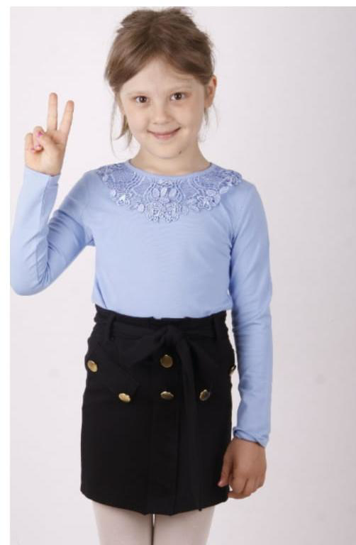 Toontoy Kız Çocuk Yakası Güpürlü Tişört