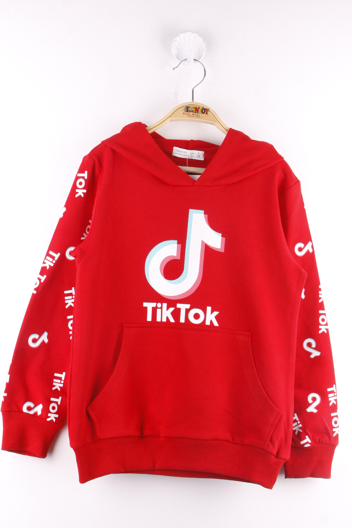 Toontoy Kız Çocuk Cepli Kapüşonlu Sweatshirt
