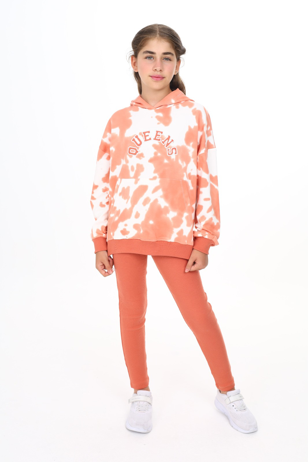 Toontoy  Kız Çocuk Batik Desenli Taytlı Takım