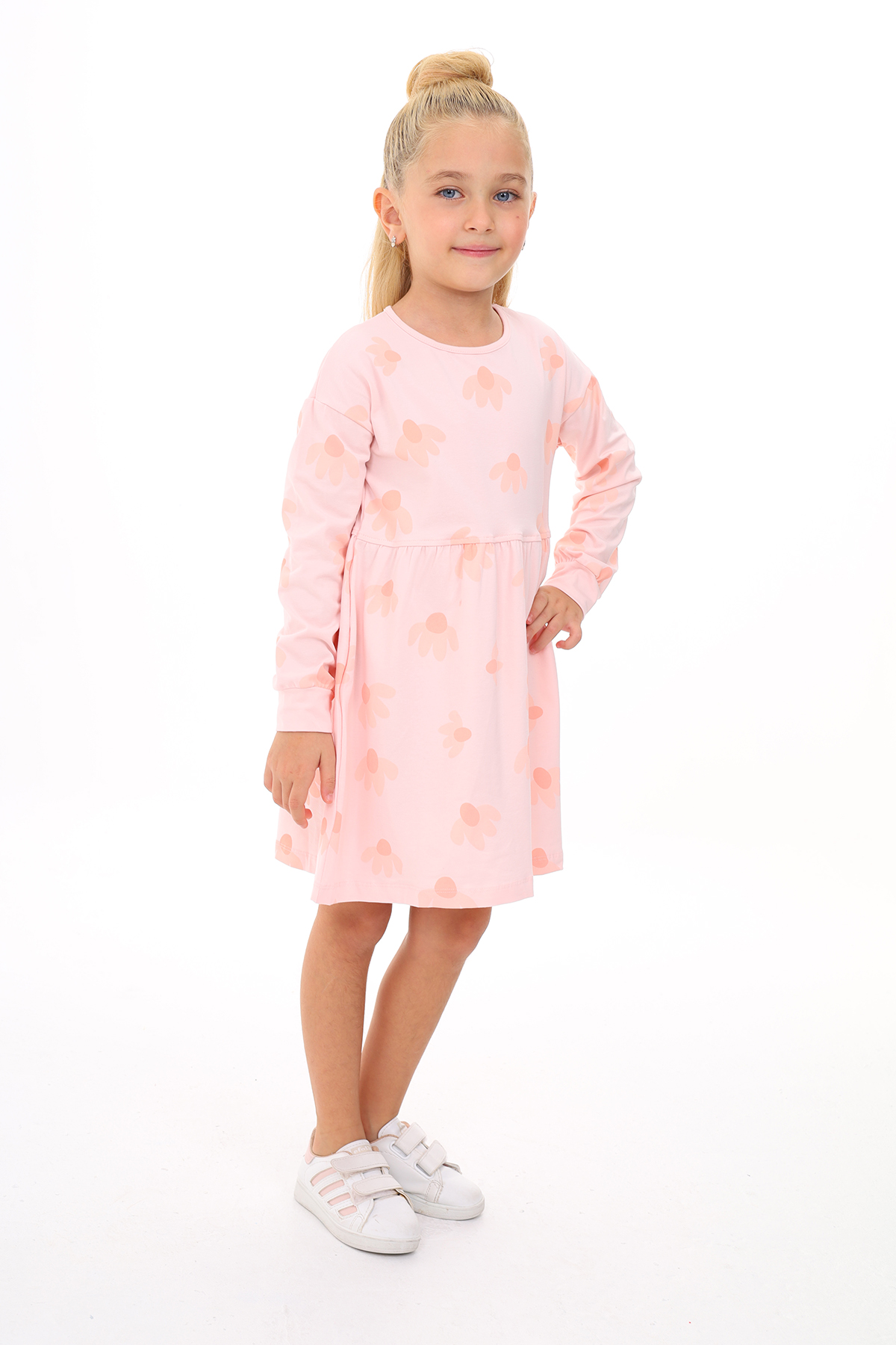 Toontoy Kız Çocuk Baskılı Elbise