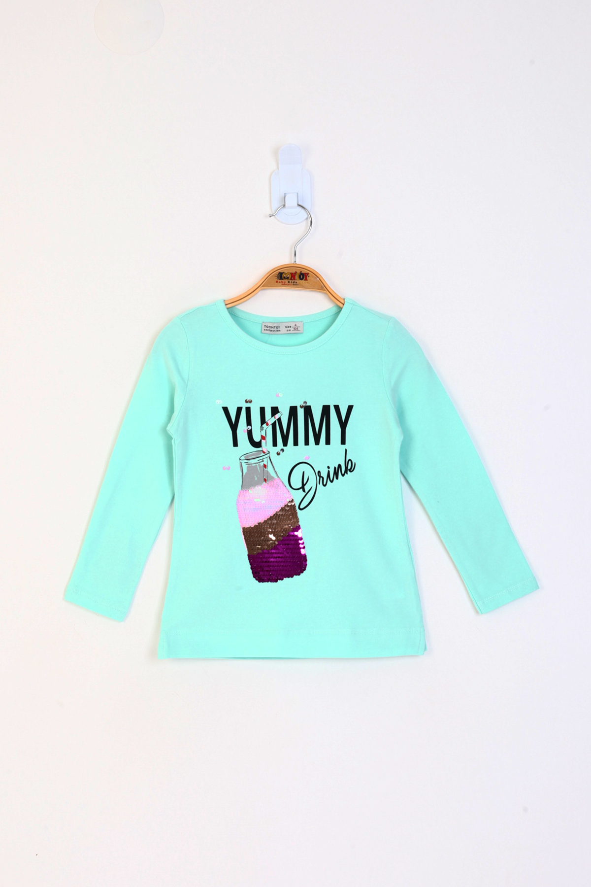 Toontoy Kız Çocuk Çevirmeli Pul Detaylı Sweatshirt
