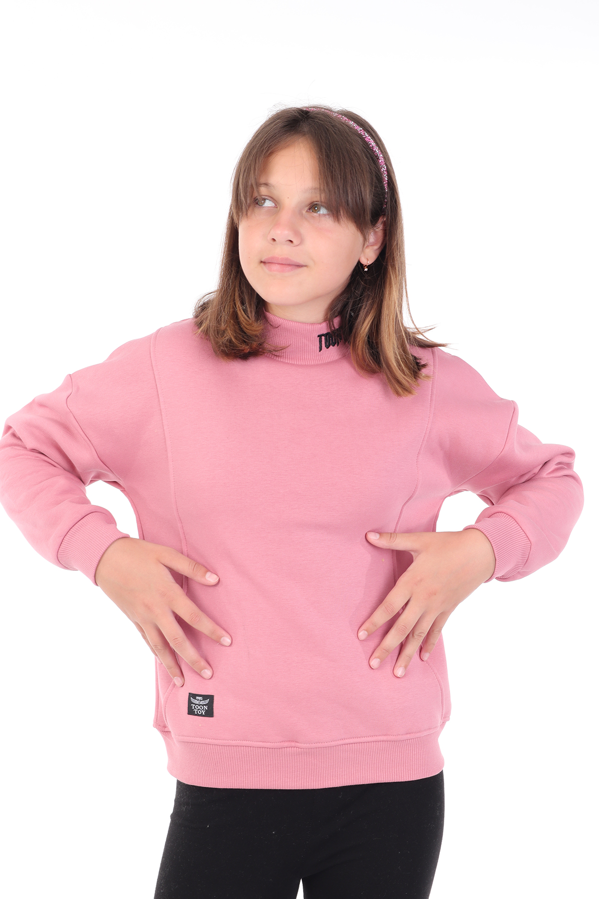 Toontoy Kız Çocuk Nakışlı Sweatshirt