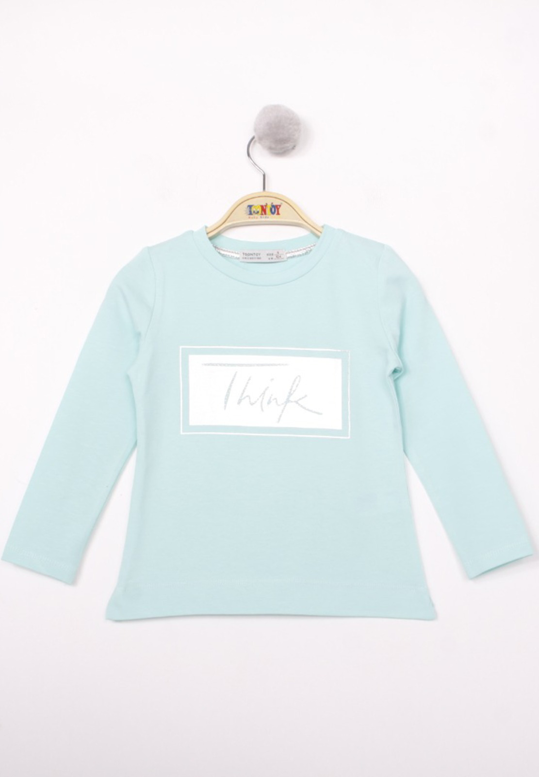 Toontoy Kız Çocuk Think Varaklı T-Shirt