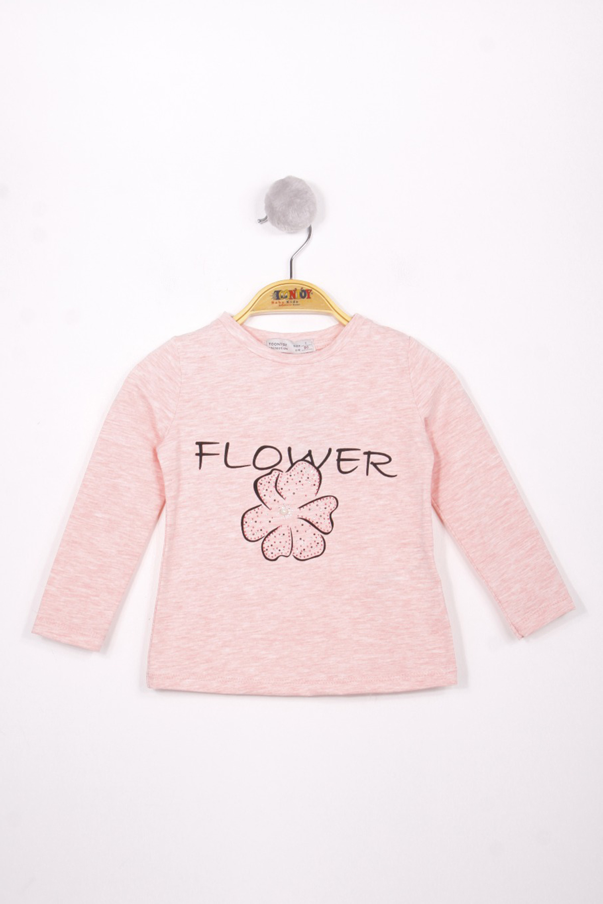 Toontoy Kız Çocuk Flower Baskılı T-Shirt