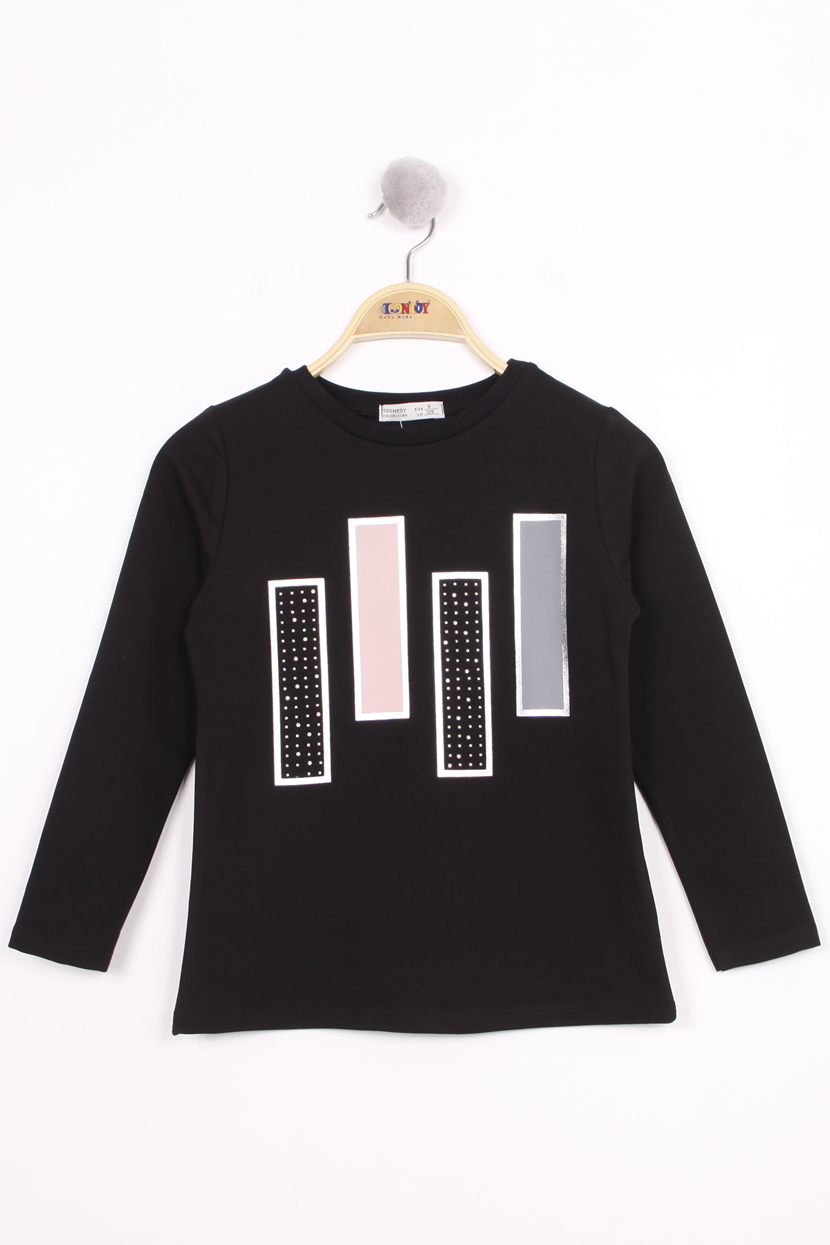 Toontoy Kız Çocuk Kareli Baskılı T-Shirt