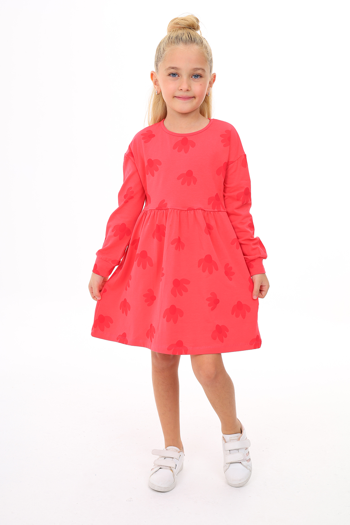 Toontoy Kız Çocuk Baskılı Elbise