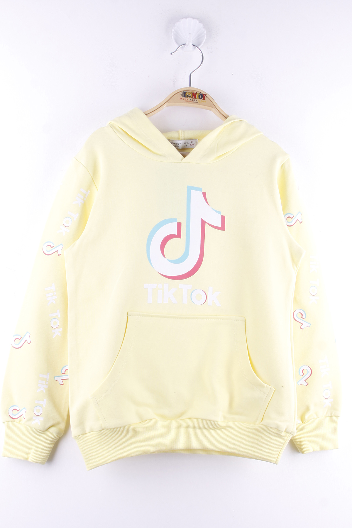 Toontoy Kız Çocuk Cepli Kapüşonlu Sweatshirt