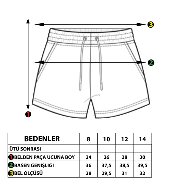 Toontoy Kız Çocuk İki Yanı Cepli Baskılı Şort