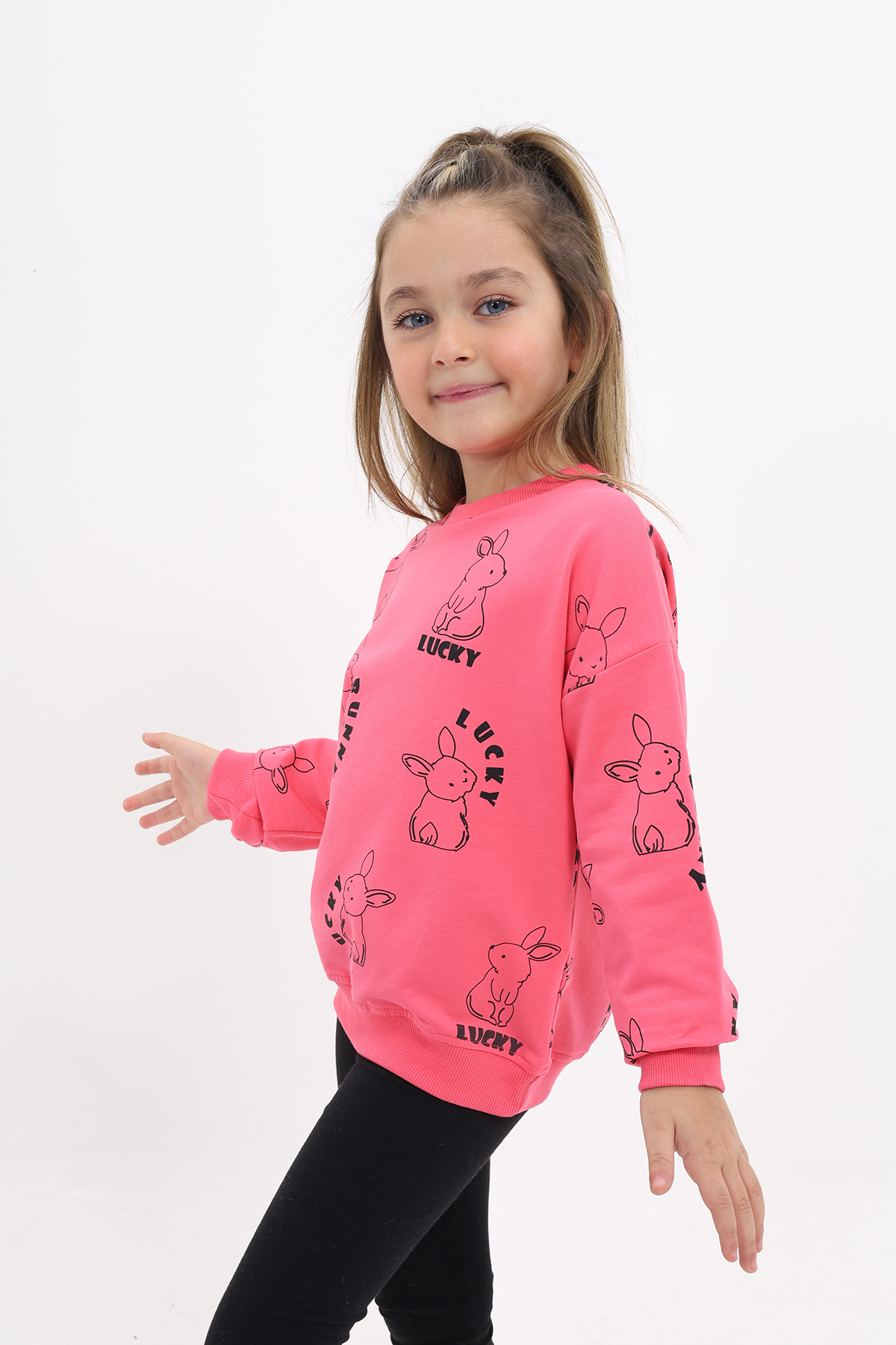 Toontoy Kız Çocuk Baskılı Sweatshirt