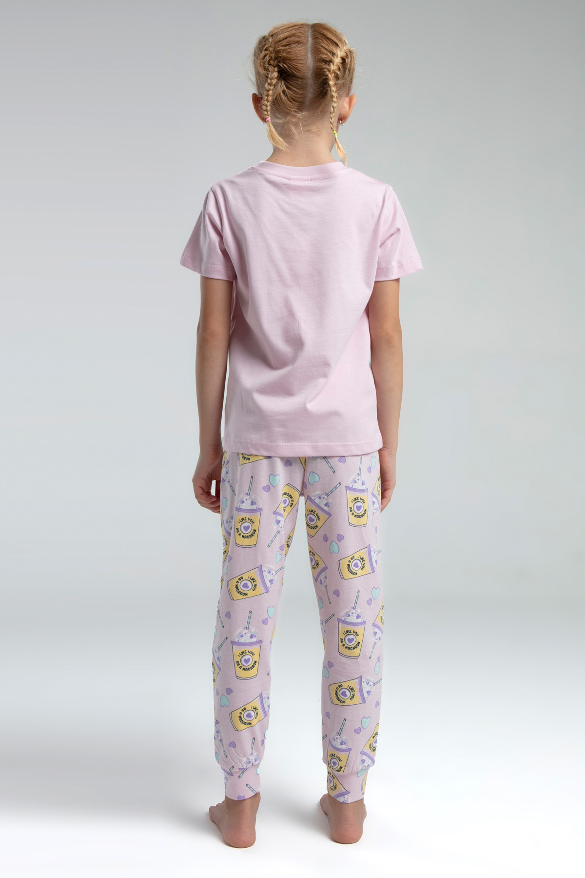 Toontoy Kız Çocuk I Like You Komple Baskılı Pijama Takım