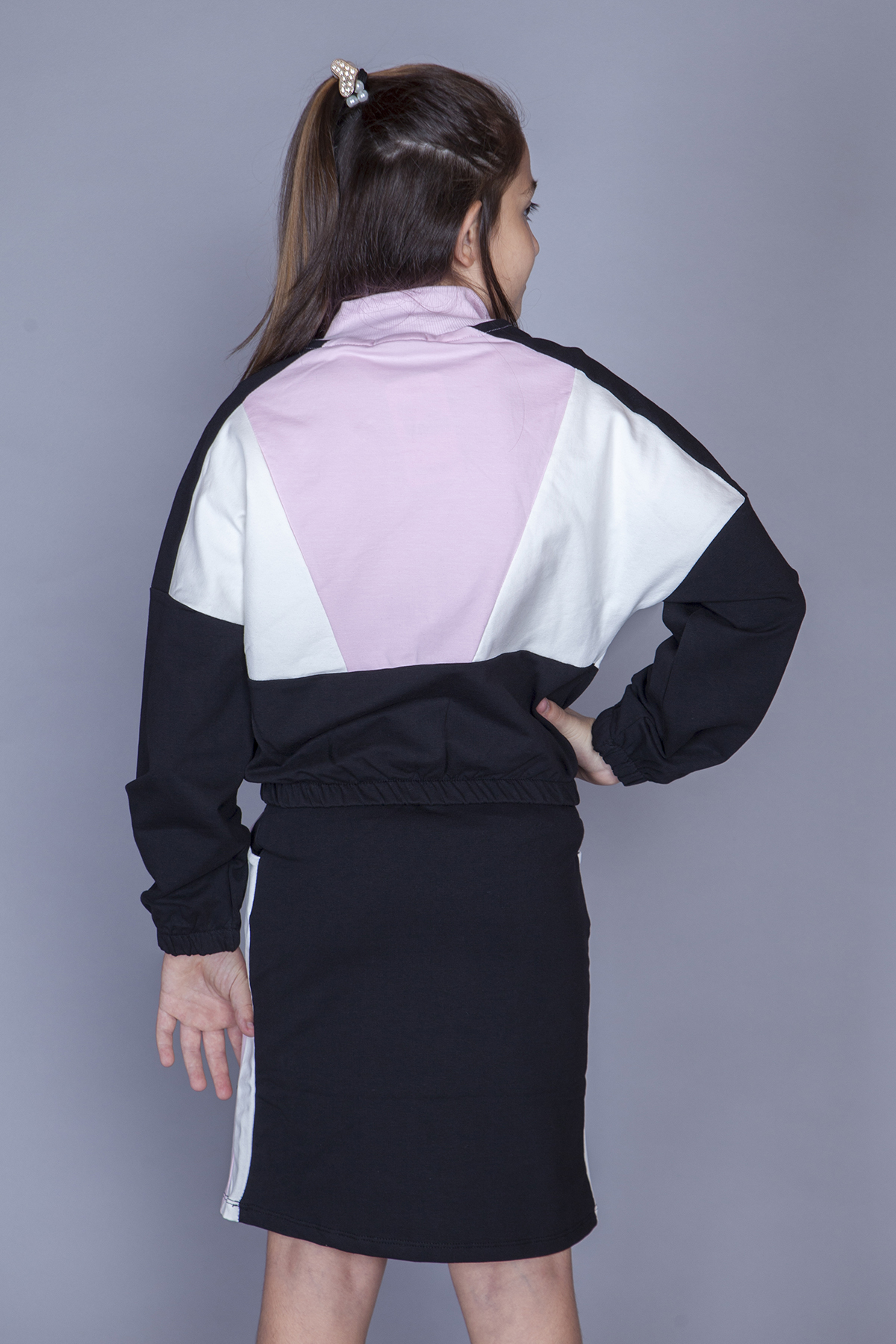 Toontoy Kız Çocuk Garnili Etekli Takım