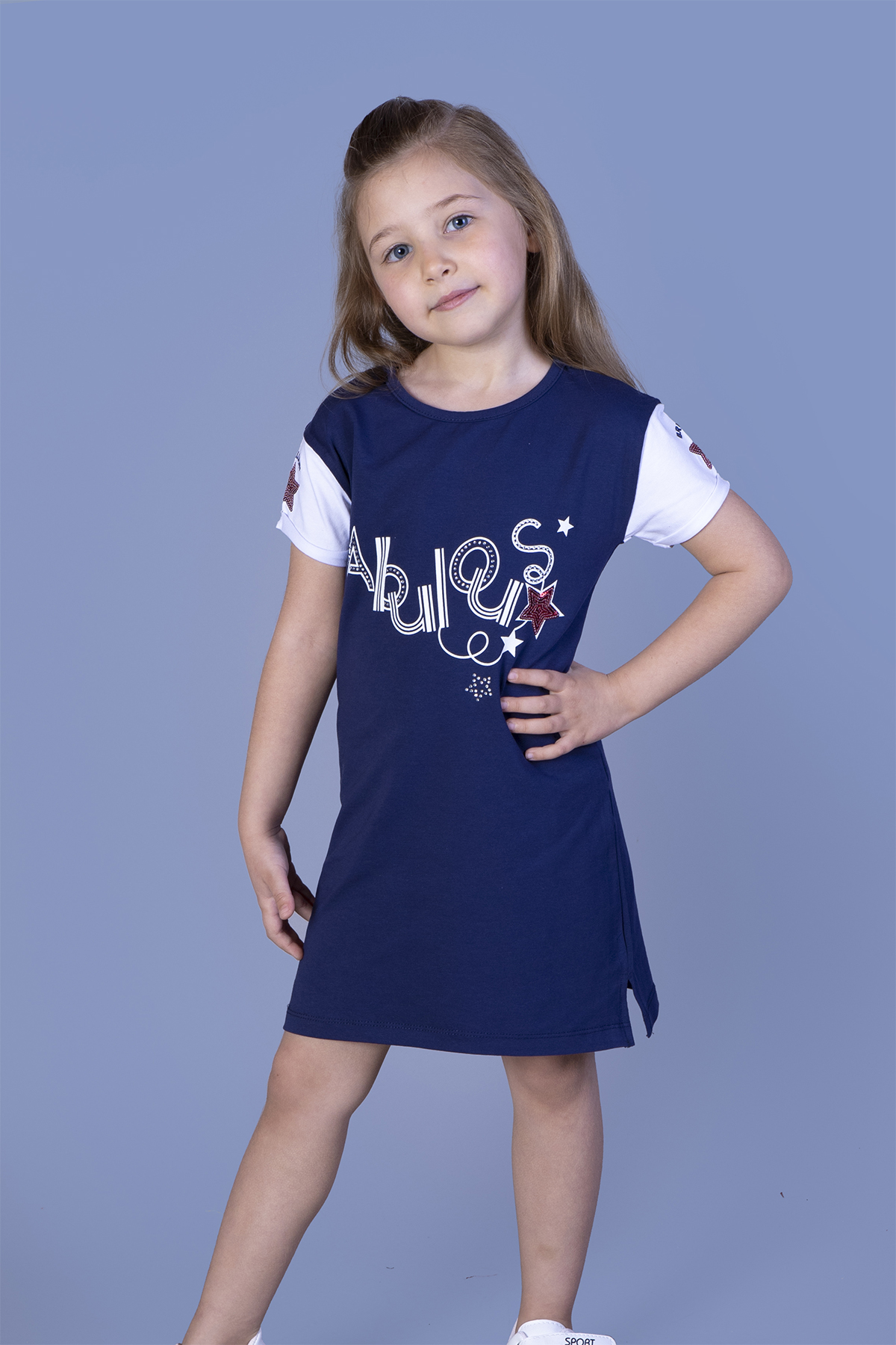 Toontoy Kız Çocuk Pul Payet Elbise