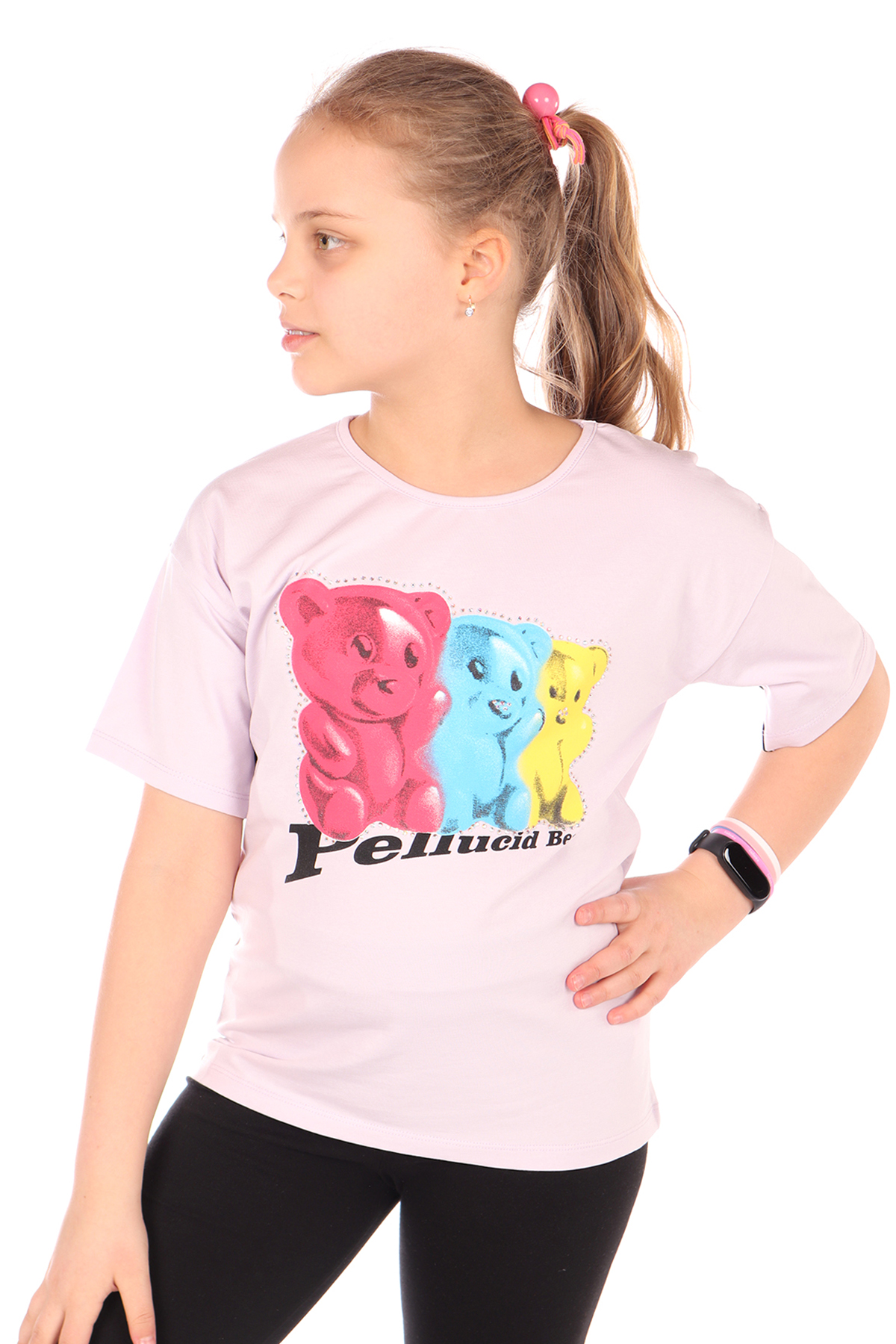 Toontoy Kız Çocuk  Penucid Bear Baskılı Tişört