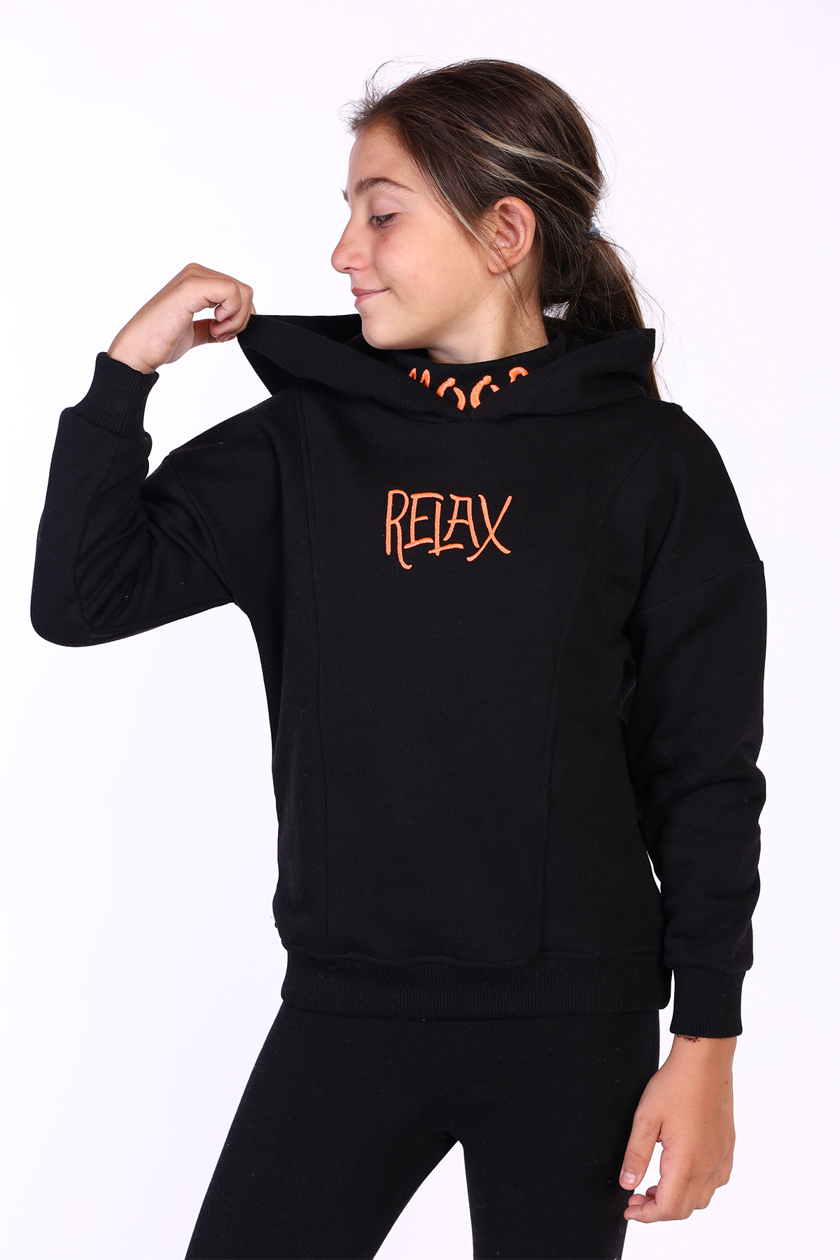 Toontoy Kız Çocuk Nakış Detaylı İçi Pamuklu Sweatshirt