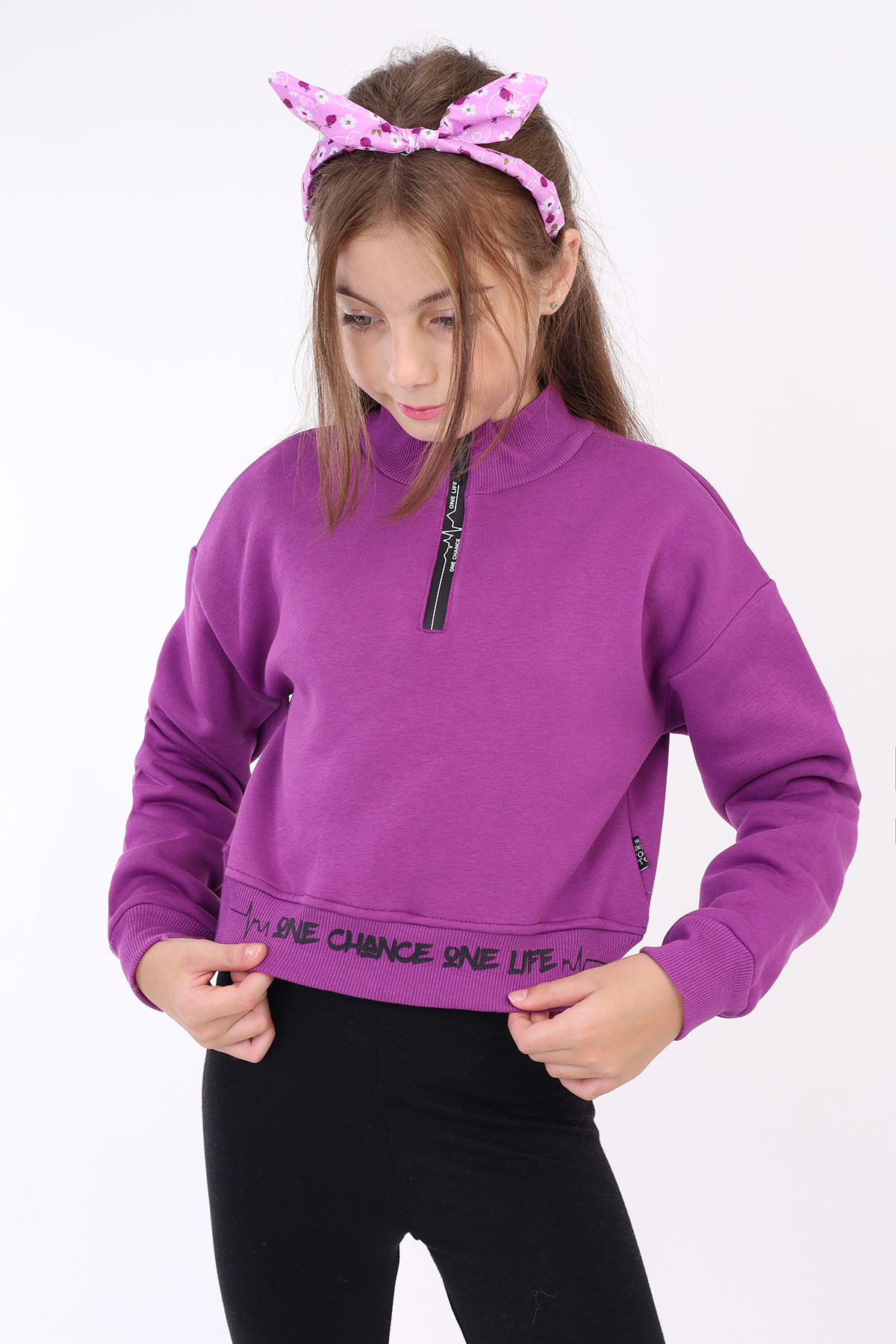 Toontoy Kız Çocuk Baskılı Sweatshirt