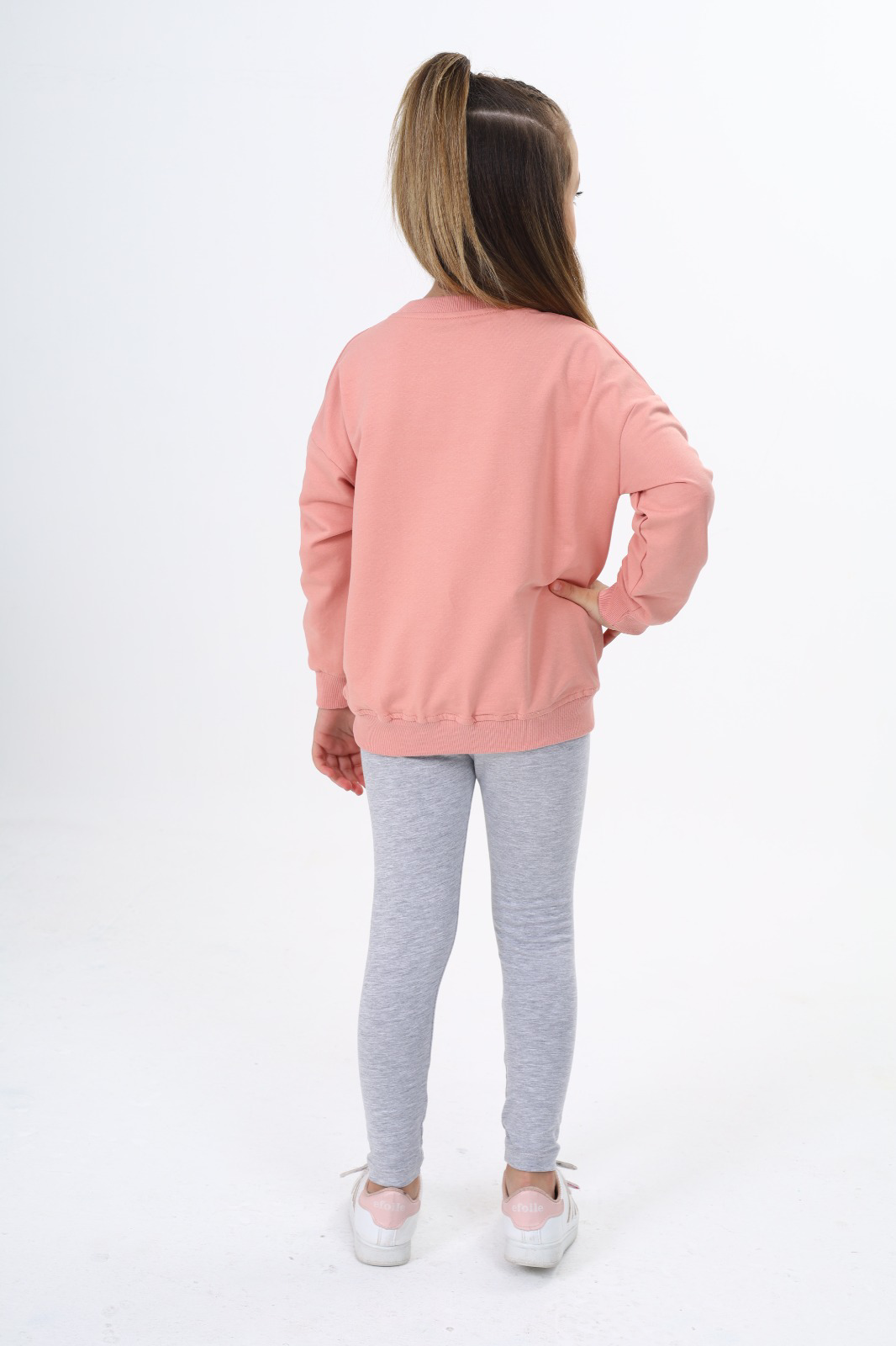 Toontoy Kız Çocuk Baskılı Taytlı Takım