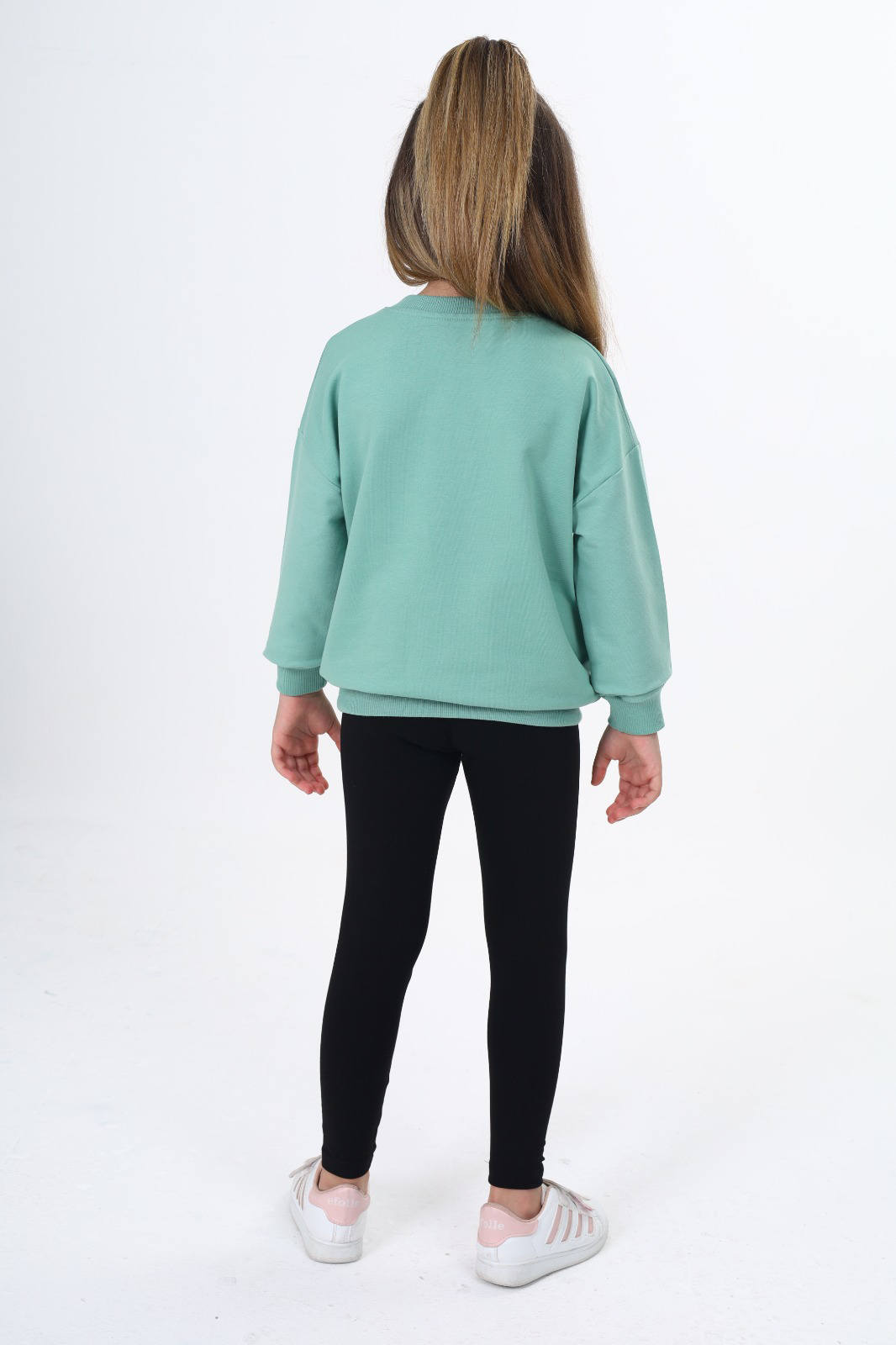 Toontoy Kız Çocuk Baskılı Taytlı Takım