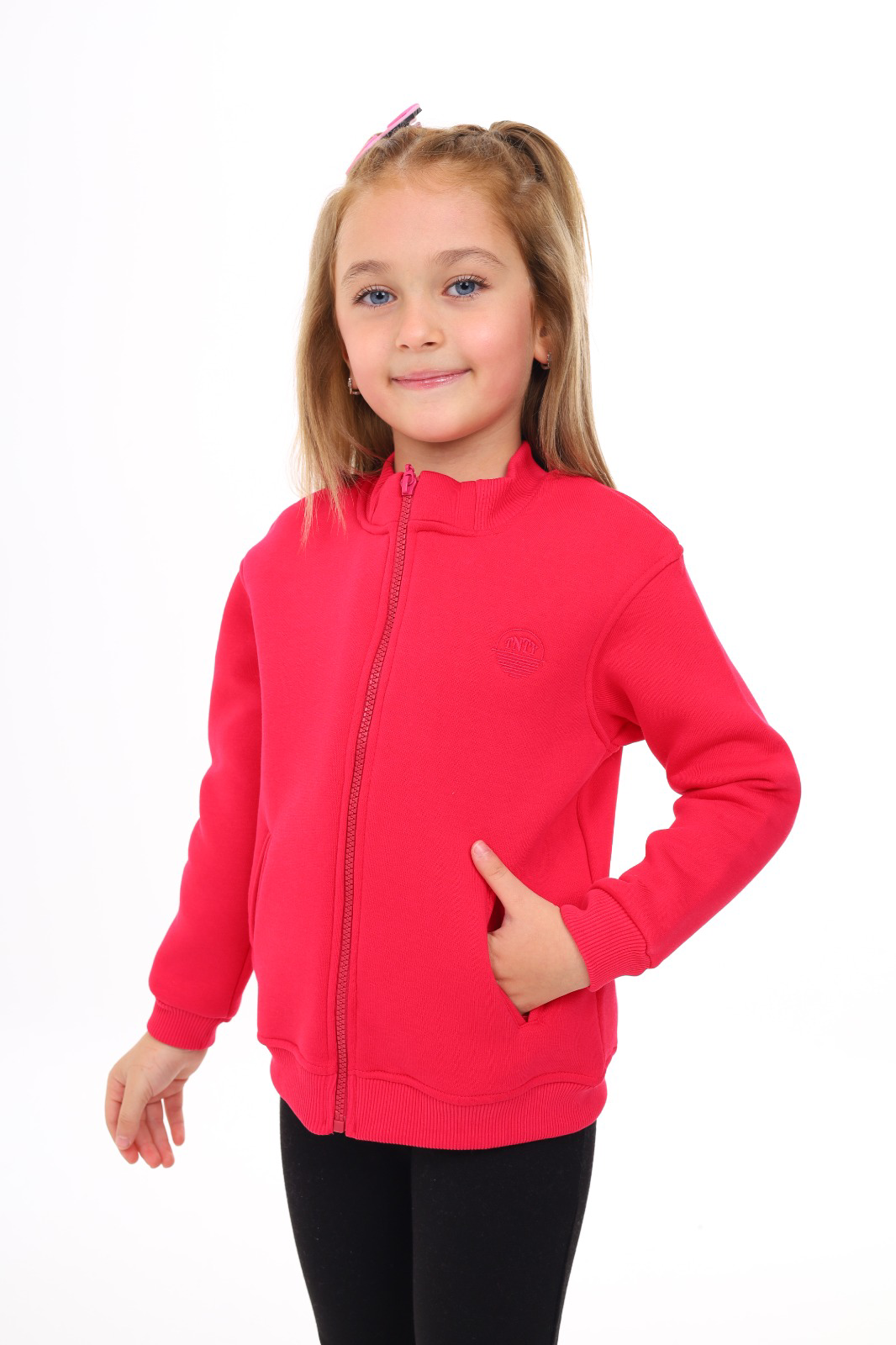 Toontoy Kız Çocuk Nakışlı Hırka