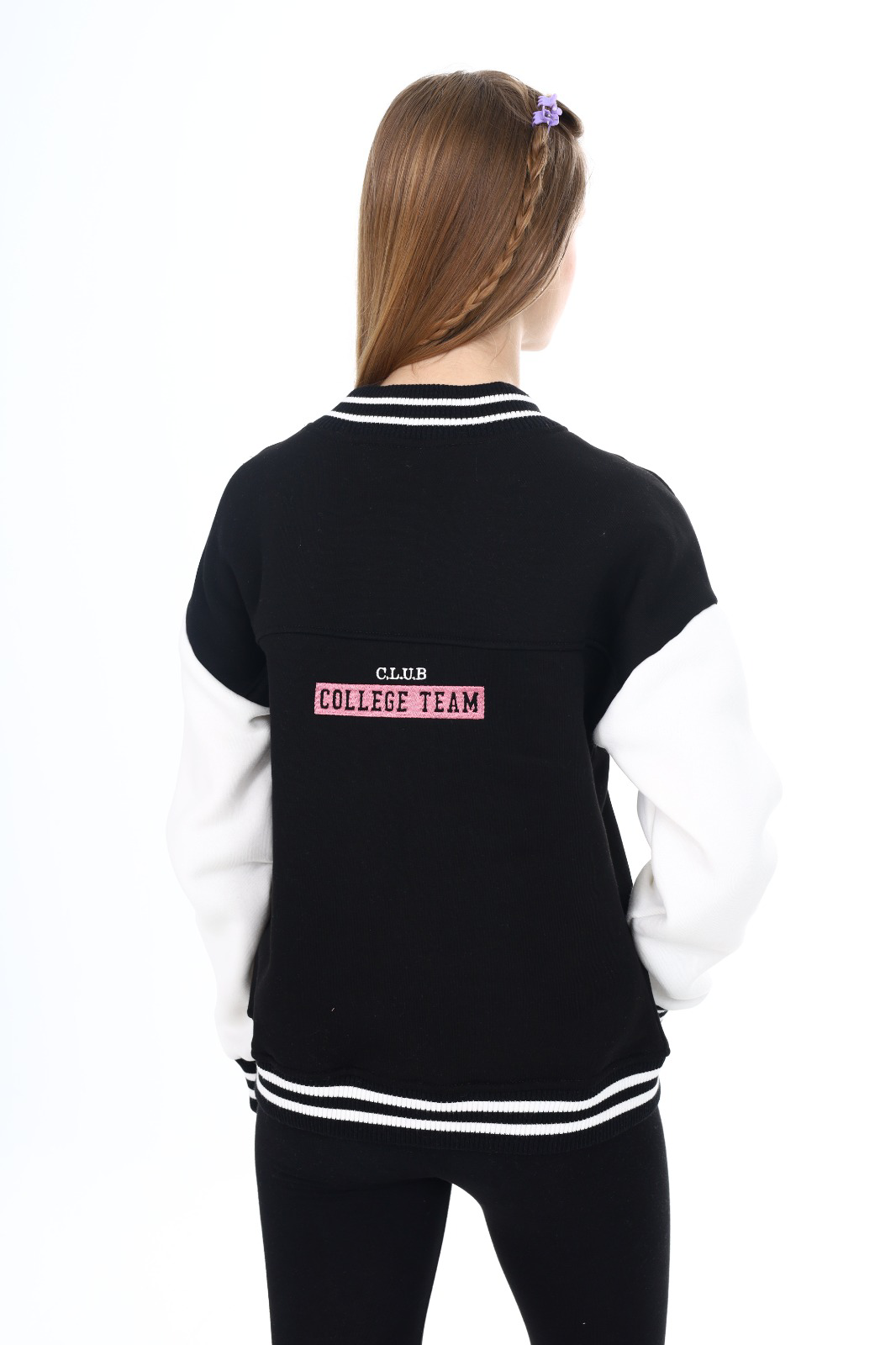 Toontoy  Kız Çocuk Nakışlı Kolej Hırka