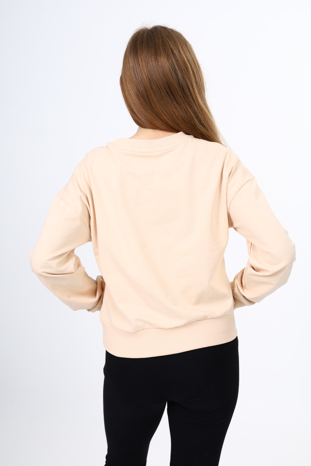 Toontoy Kız Çocuk Düşük Omuz Gazeli  Okul Sweatshirt