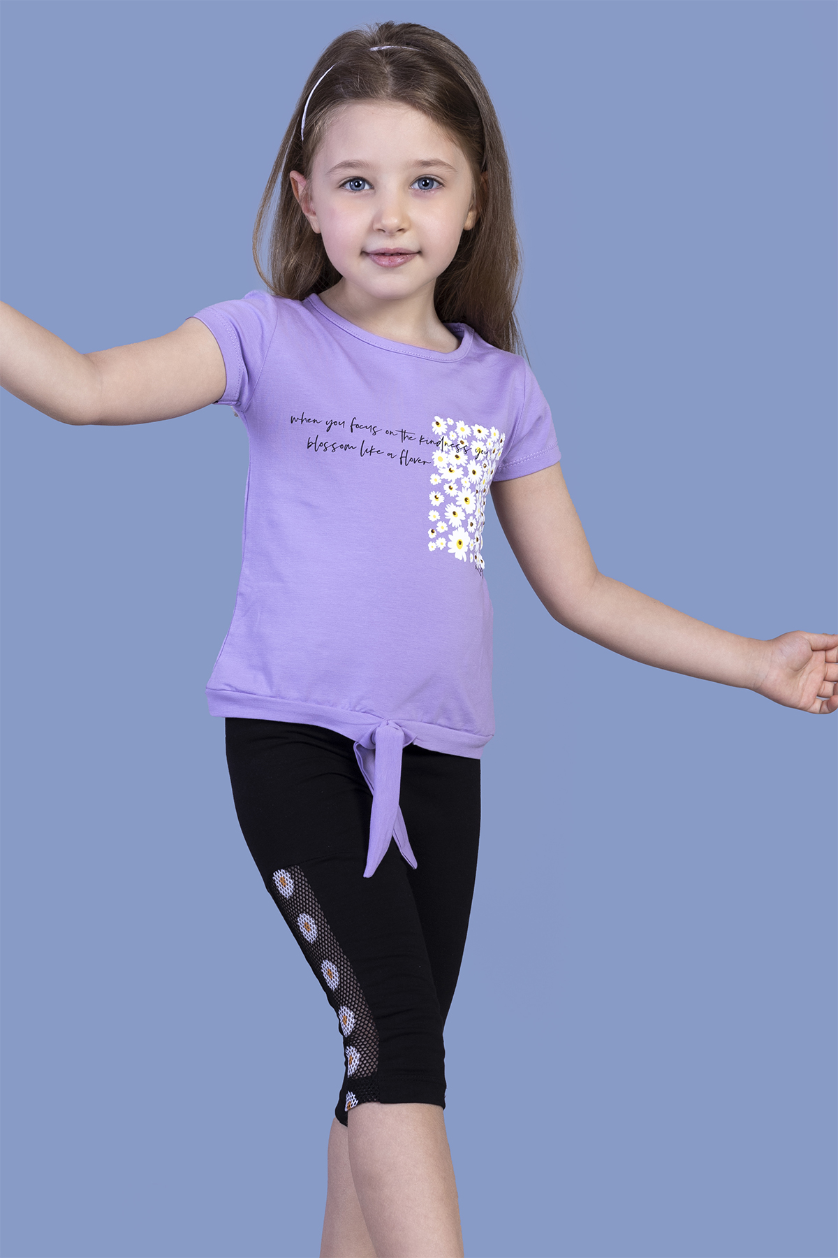 Toontoy Kız Çocuk Nakışlı Büzgü Detaylı Sweatshirt
