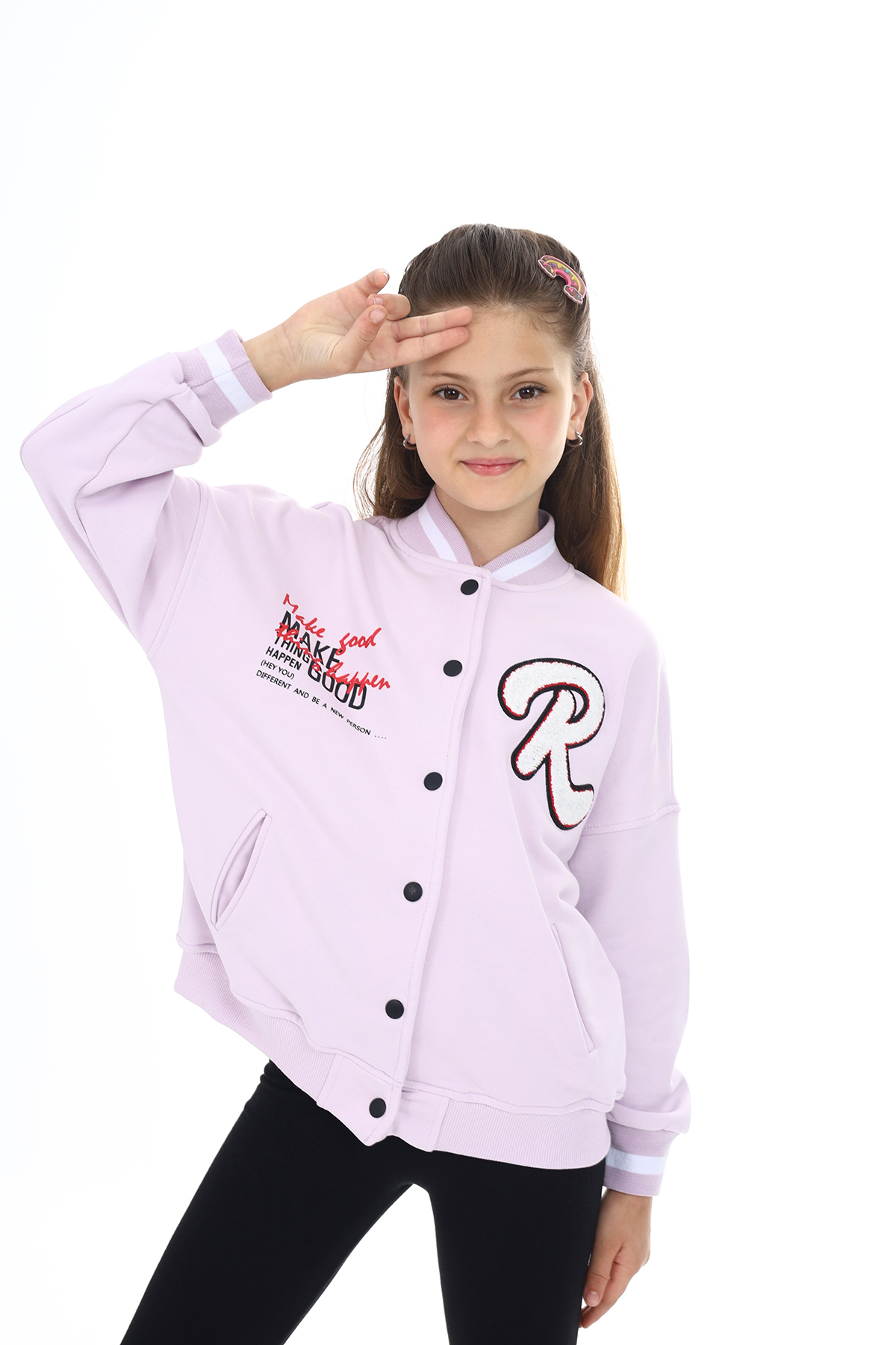 Toontoy  Kız Çocuk Baskılı Kolej Hırka