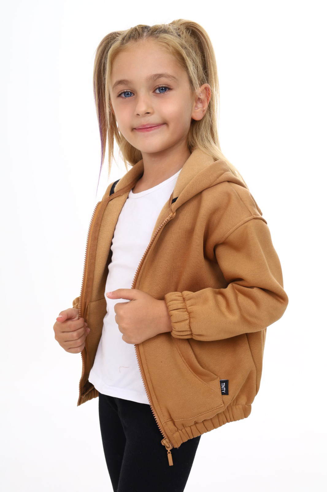 Toontoy Kız Çocuk Kapüşonlu Hırka