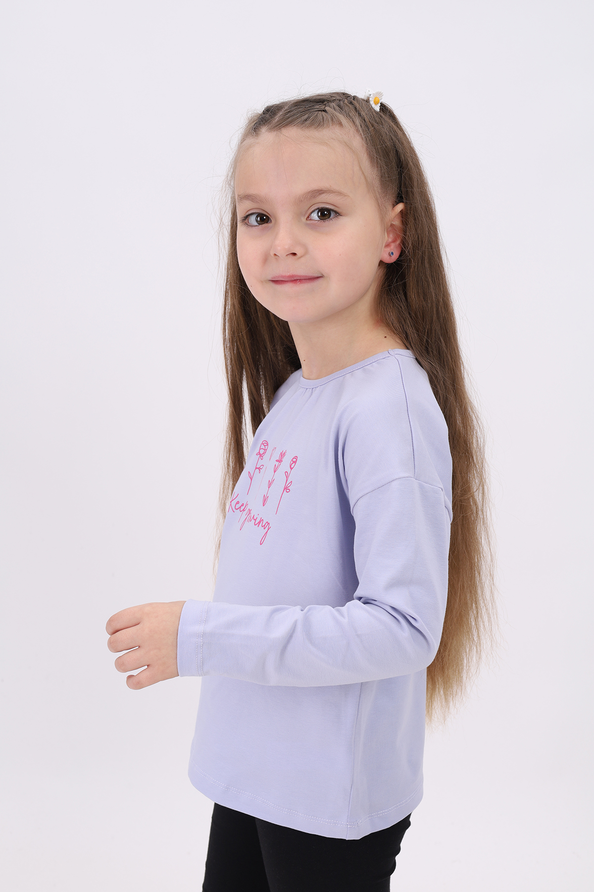 Toontoy Kız Çocuk Baskılı Tişört