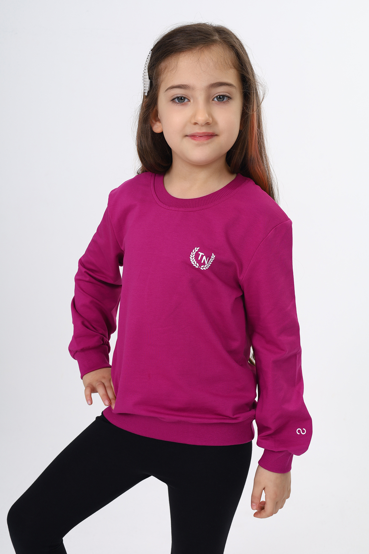 Toontoy Kız Çocuk Göğüsü TN Baskılı Sweatshirt