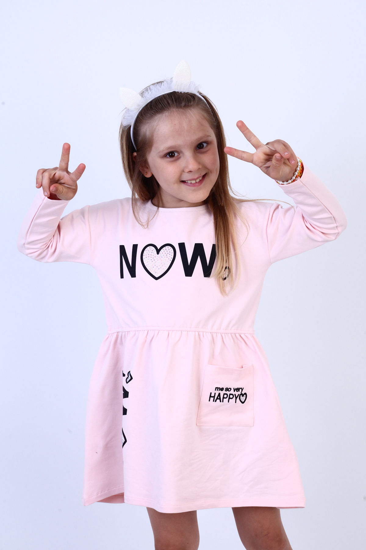 Toontoy Kız Çocuk Now! Baskılı Elbise