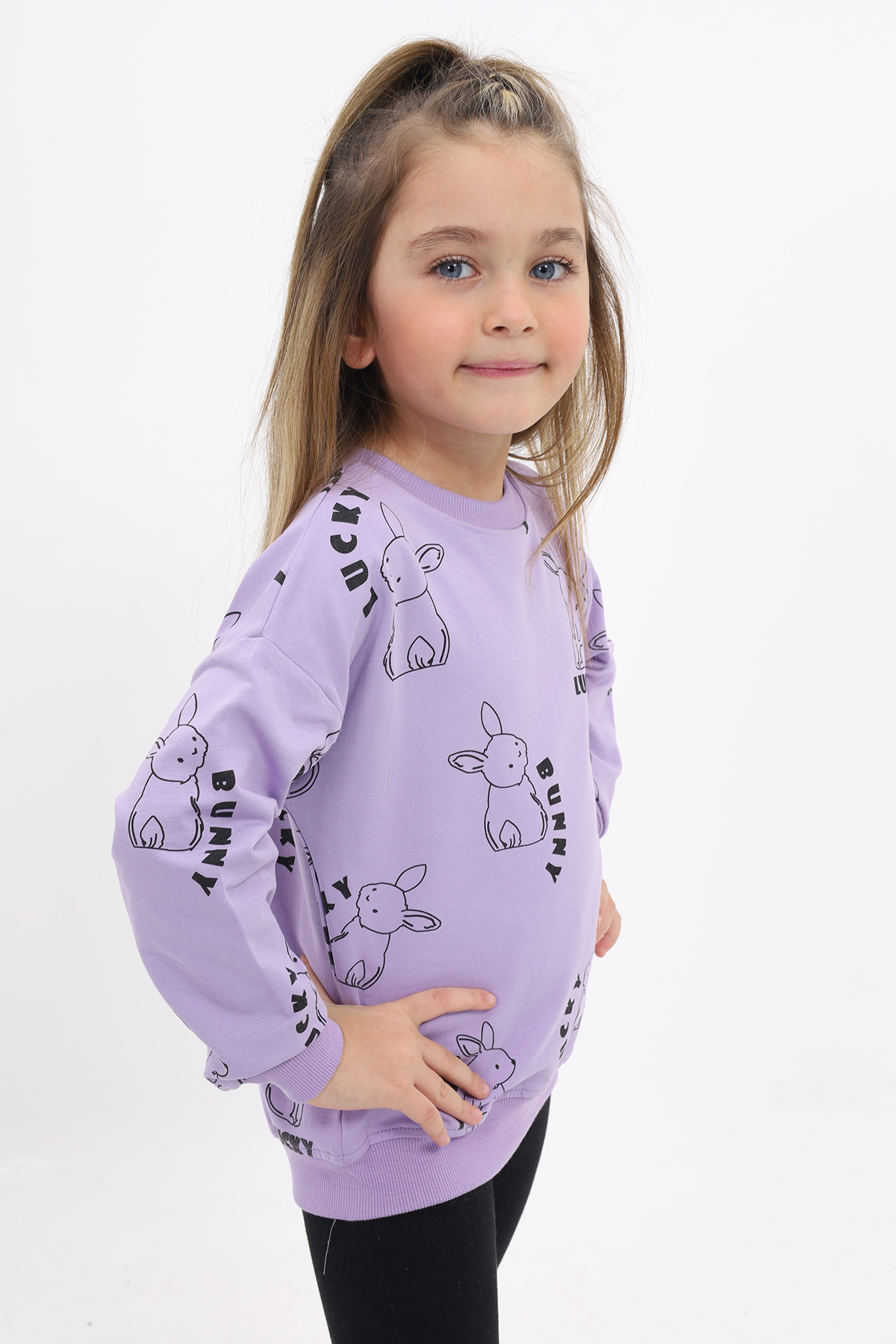 Toontoy Kız Çocuk Baskılı Sweatshirt