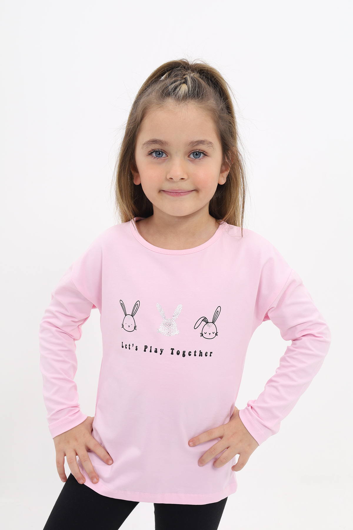 Toontoy Kız Çocuk Baskılı Tişört