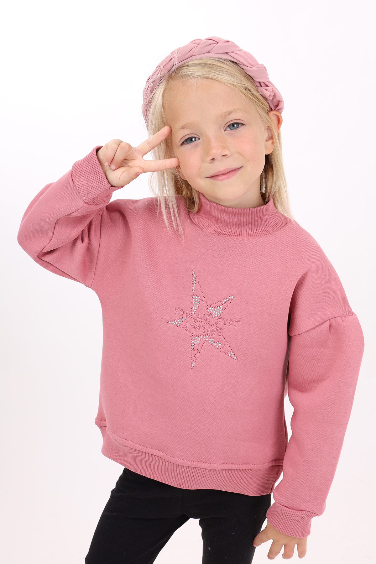 Toontoy Kız Çocuk Nakışlı Sweatshirt