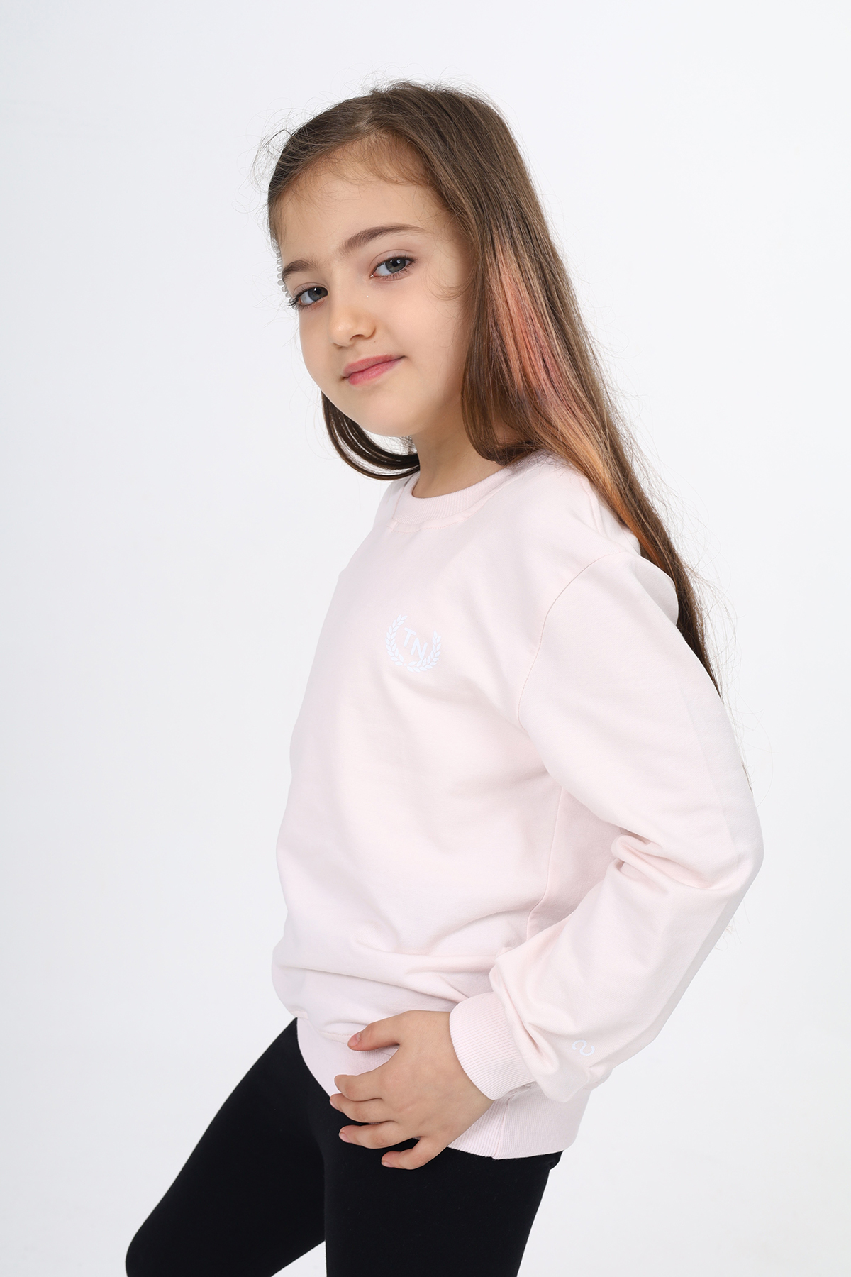 Toontoy Kız Çocuk Göğüsü TN Baskılı Sweatshirt