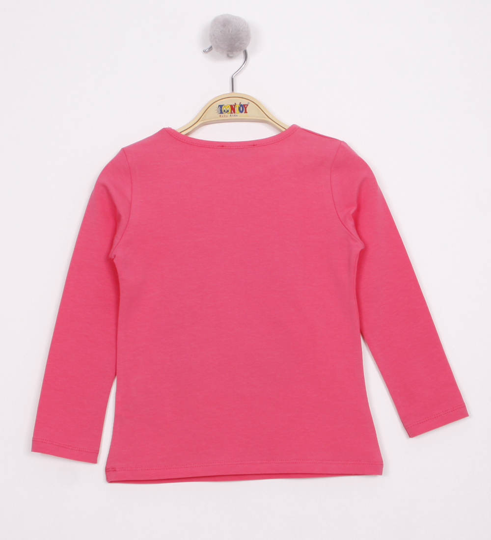 Toontoy Kız Çocuk Papatya Vazo Baskılı T-Shirt