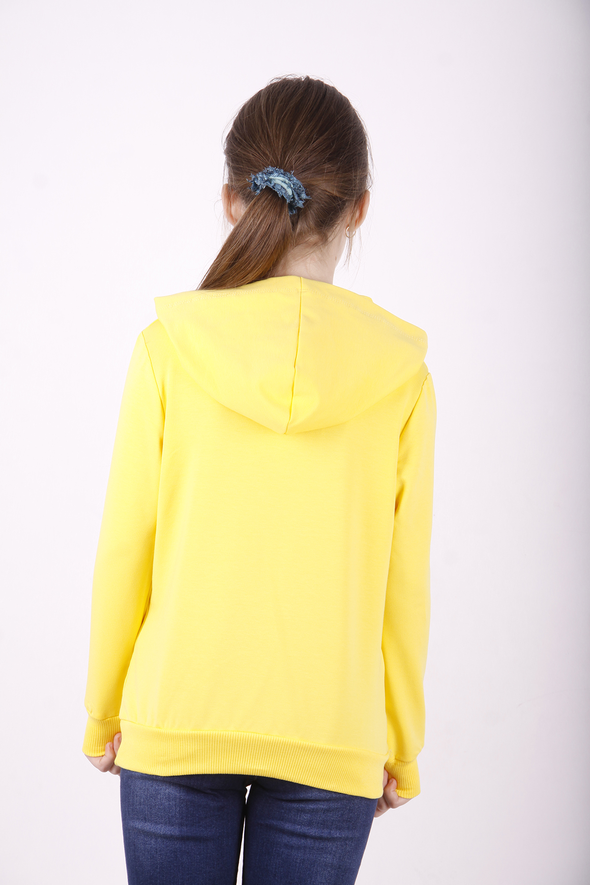 Toontoy Kız Çocuk Like Kalp Baskılı Kanguru Cepli Sweatshirt
