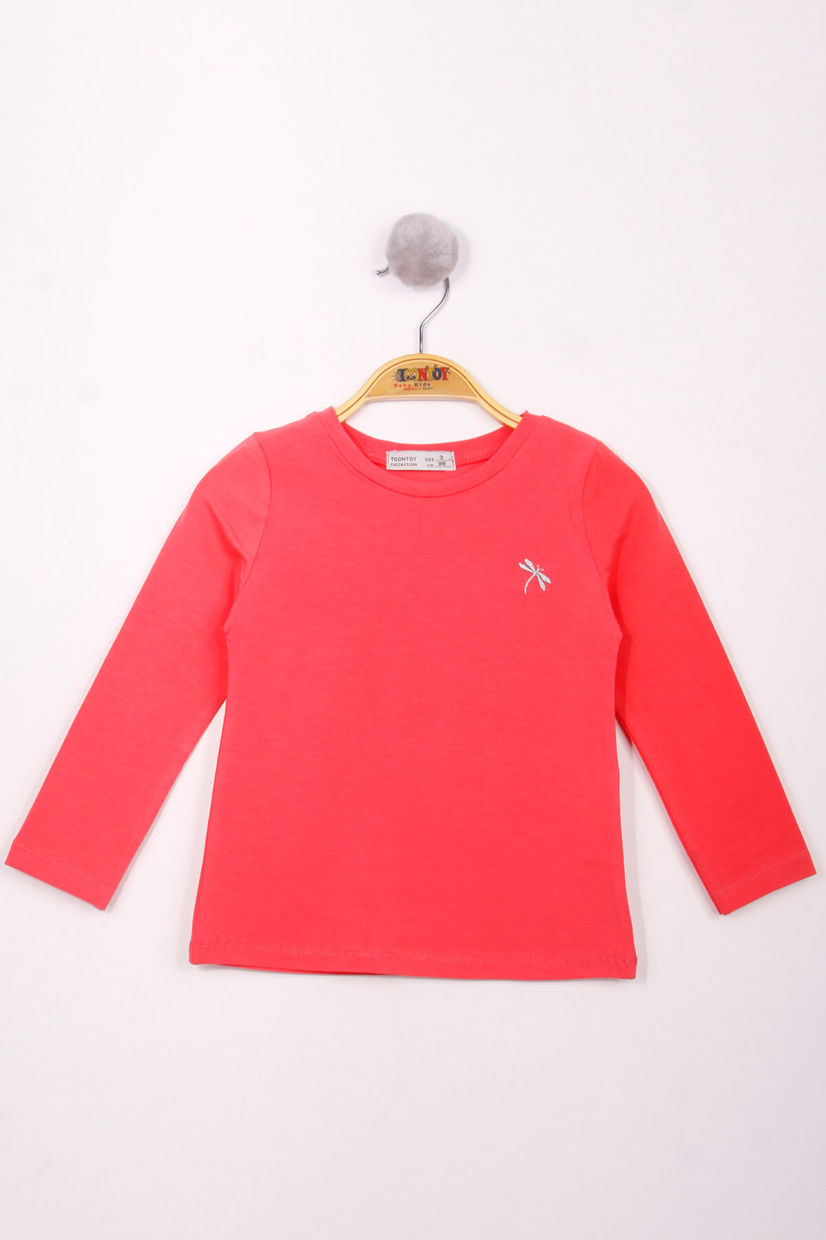 Toontoy Kız Çocuk Göğsü Nakışlı T-Shirt