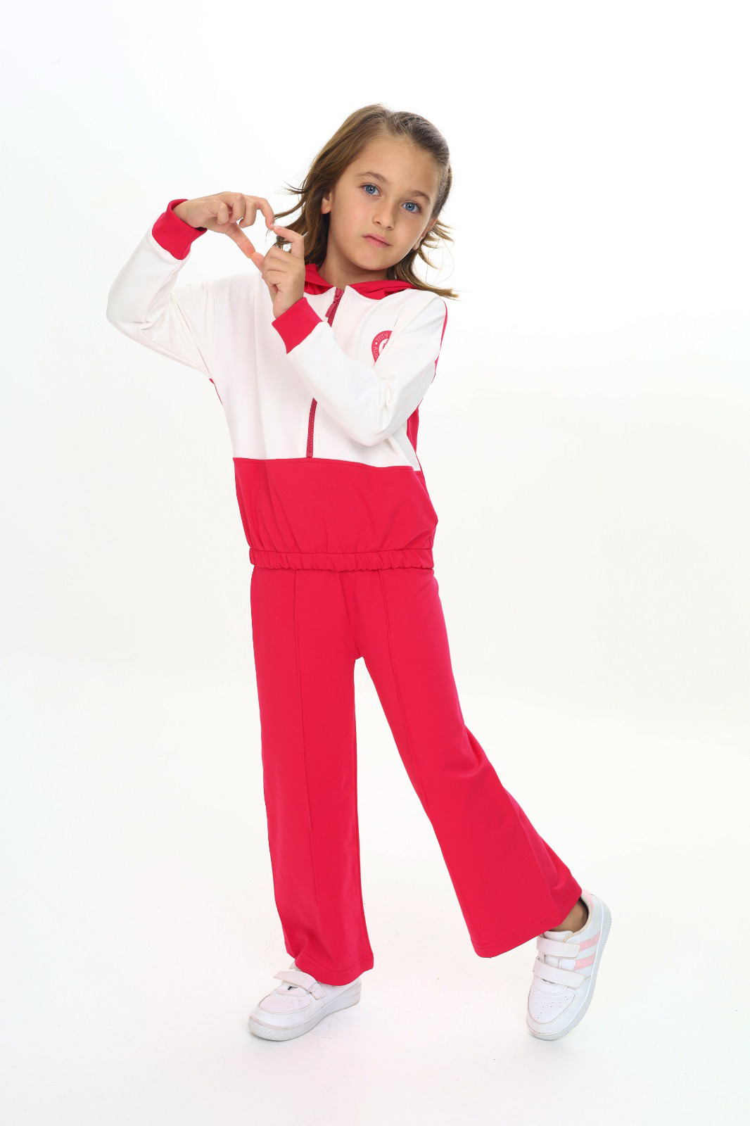 Toontoy Kız Çocuk Reglan Kol Kapüşonlu Gizli Cepli Eşofman Takım