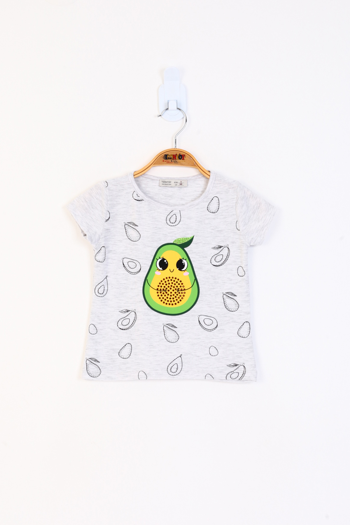 Toontoy Kız Çocuk Avokado Baskılı Tişört