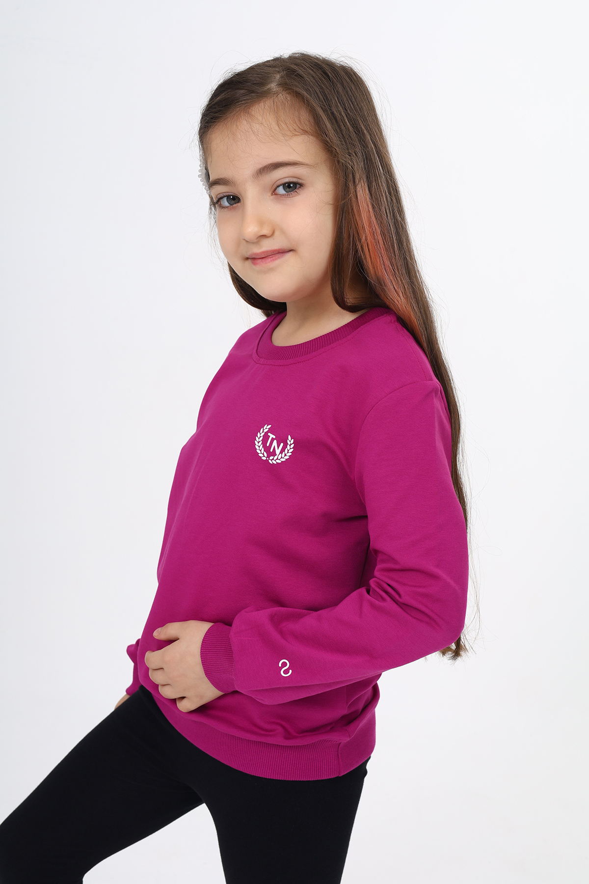 Toontoy Kız Çocuk Göğüsü TN Baskılı Sweatshirt