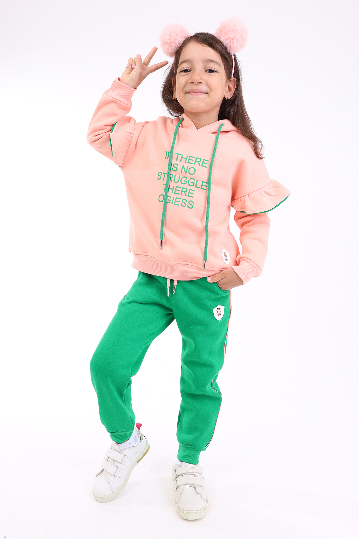 Toontoy Kız Çocuk Baskılı Eşofman Takım