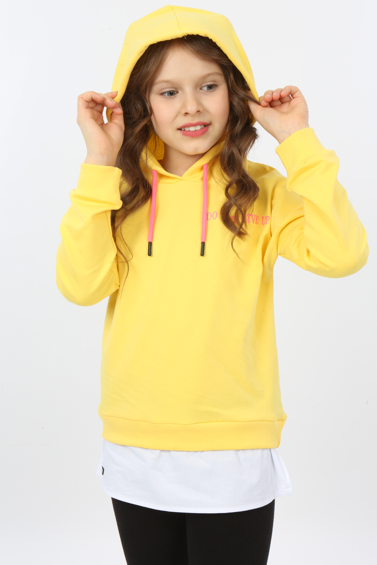 Toontoy Kız Çocuk Do Not Give Up Nakışlı Sweatshirt