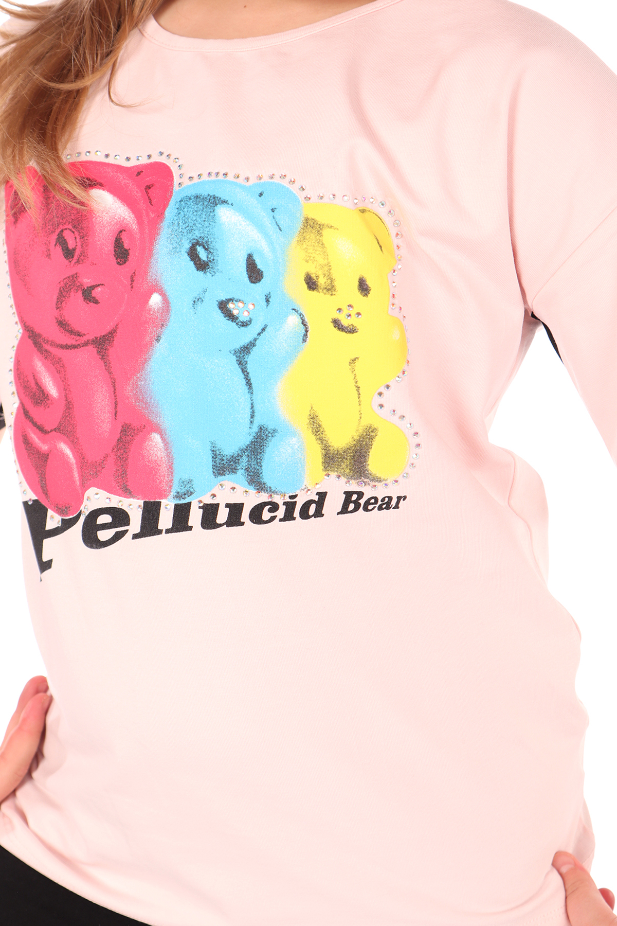 Toontoy Kız Çocuk  Penucid Bear Baskılı Tişört