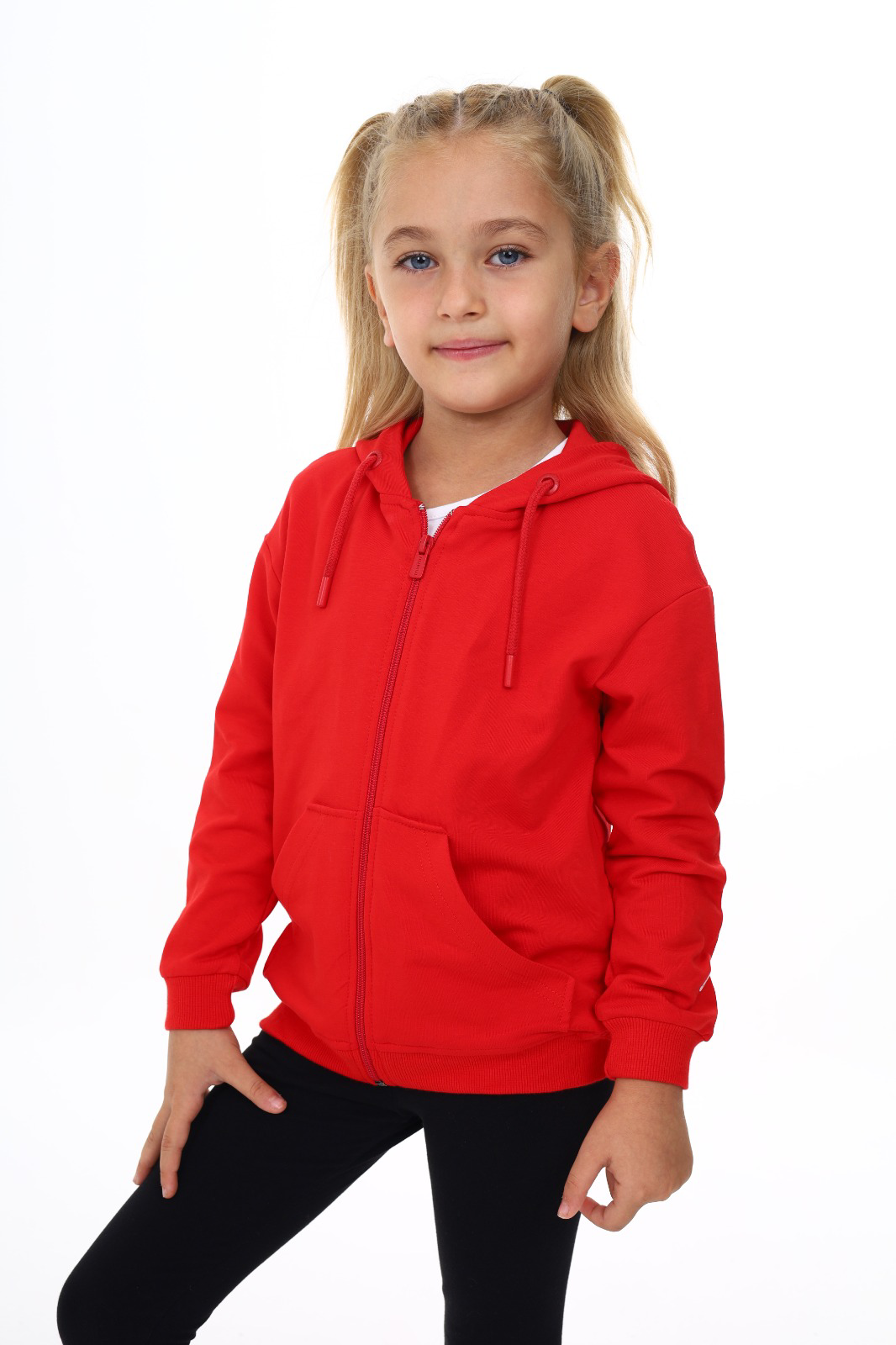 Toontoy Kız Çocuk Kapüşonlu Baskılı Biker Taytlı Takım