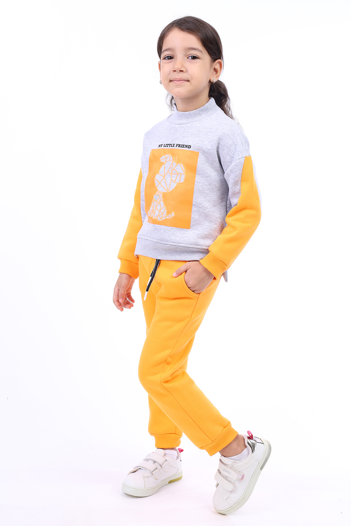 Toontoy Kız Çocuk My Lıttl e Frend Baskılı Eşofman Takım