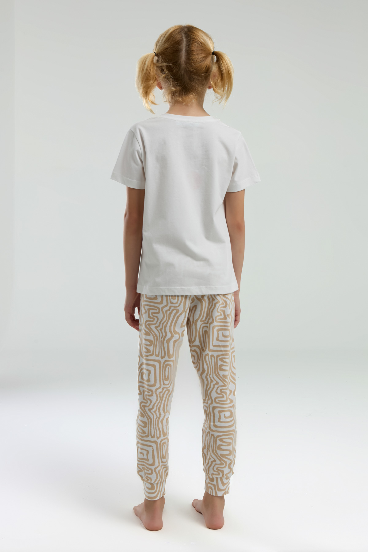 Toontoy Kız Çocuk Göğsü Baskılı Pijama Takım