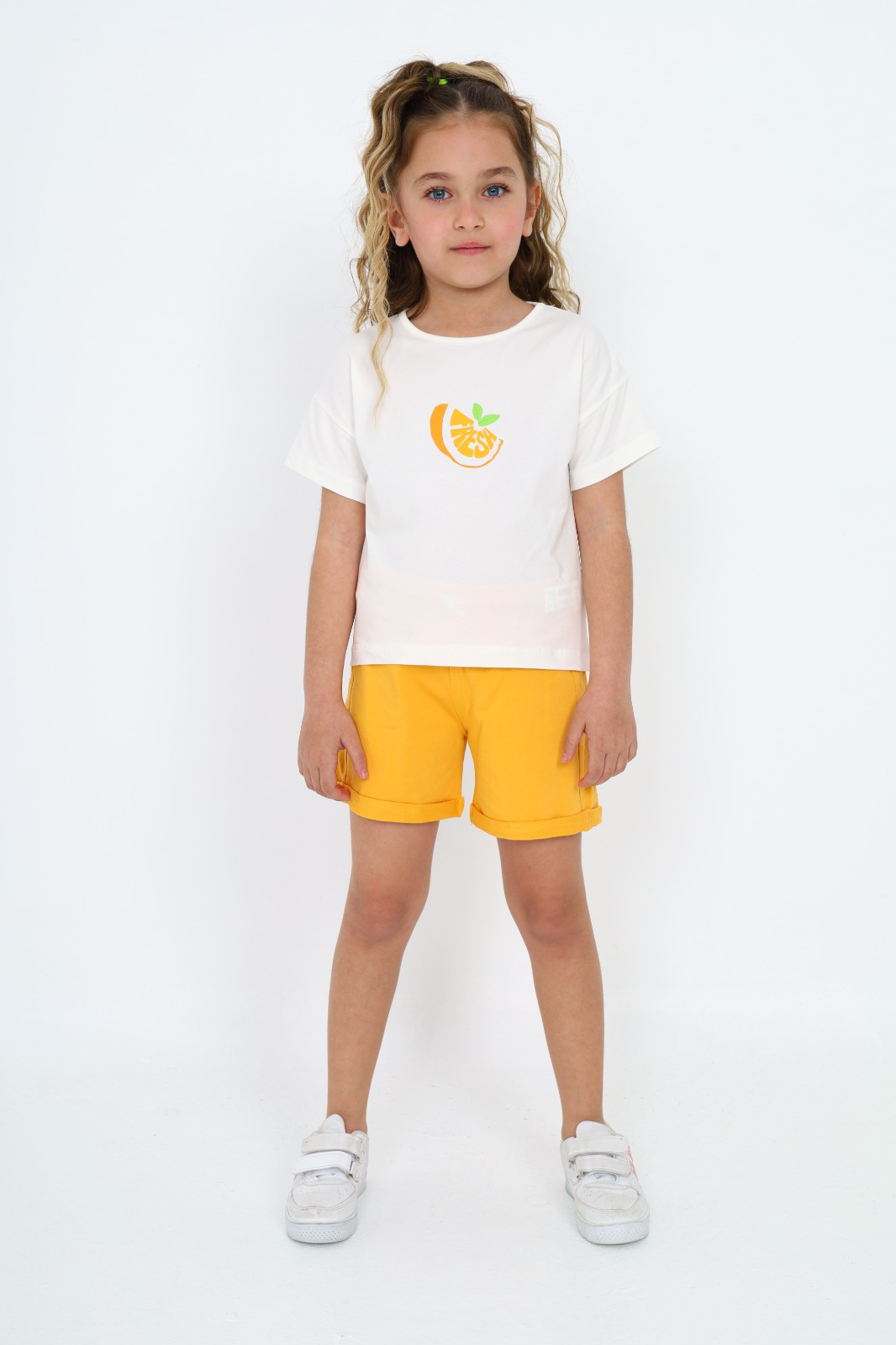 Toontoy Kız Çocuk Fresh Görsel Baskılı Şortlu Takım